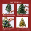 image:imageJoiedomi 242FT Tabletop Mini Christmas Tree Pre lit with Warm Lights Holly Berries Pine Cones and Ornaments for Indoor Artificial Mini Xmas Tree Holiday Season Decorations GoldTree with yellow Tree Topper