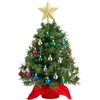 image:imageJoiedomi 242FT Tabletop Mini Christmas Tree Pre lit with Warm Lights Holly Berries Pine Cones and Ornaments for Indoor Artificial Mini Xmas Tree Holiday Season Decorations GoldTree with Tree Topper