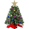image:imageJoiedomi 242FT Tabletop Mini Christmas Tree Pre lit with Warm Lights Holly Berries Pine Cones and Ornaments for Indoor Artificial Mini Xmas Tree Holiday Season Decorations GoldTree with Pine Cones