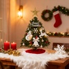 image:imageJoiedomi 242FT Tabletop Mini Christmas Tree Pre lit with Warm Lights Holly Berries Pine Cones and Ornaments for Indoor Artificial Mini Xmas Tree Holiday Season Decorations GoldTree with Tree Skirt